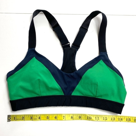 The Upside Color Block Sports Bra Green and Navy Blue - Picture 8 of 9